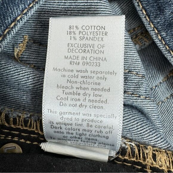 Bullhead Mid Rise Y2K Skinny Jeans Distressed Blue Juniors 5 - Picture 9 of 13